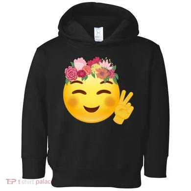 Flower Crown Emoji Toddler Hoodie