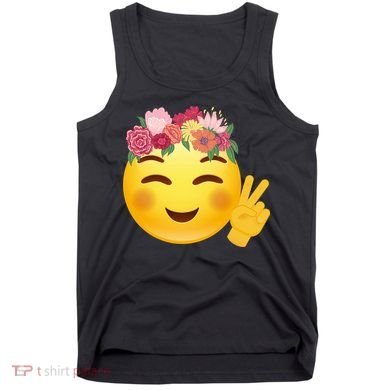 Flower Crown Emoji Tank Top