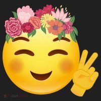Flower Crown Emoji Golf Towel thumb 3