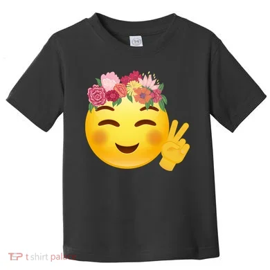 Flower Crown Emoji Toddler T-Shirt