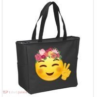 Flower Crown Emoji Tote Bag thumb 2