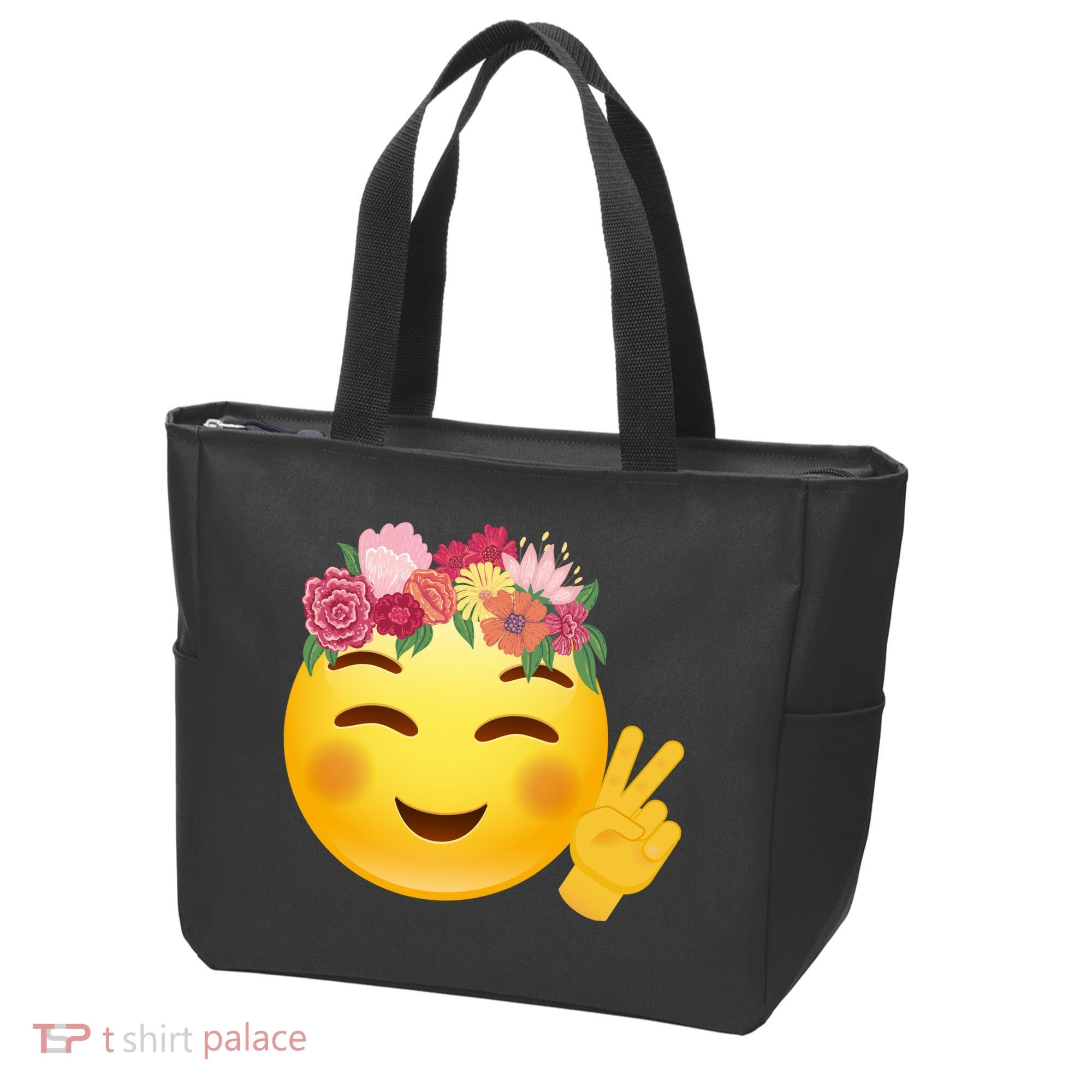 Flower Crown Emoji Tote Bag