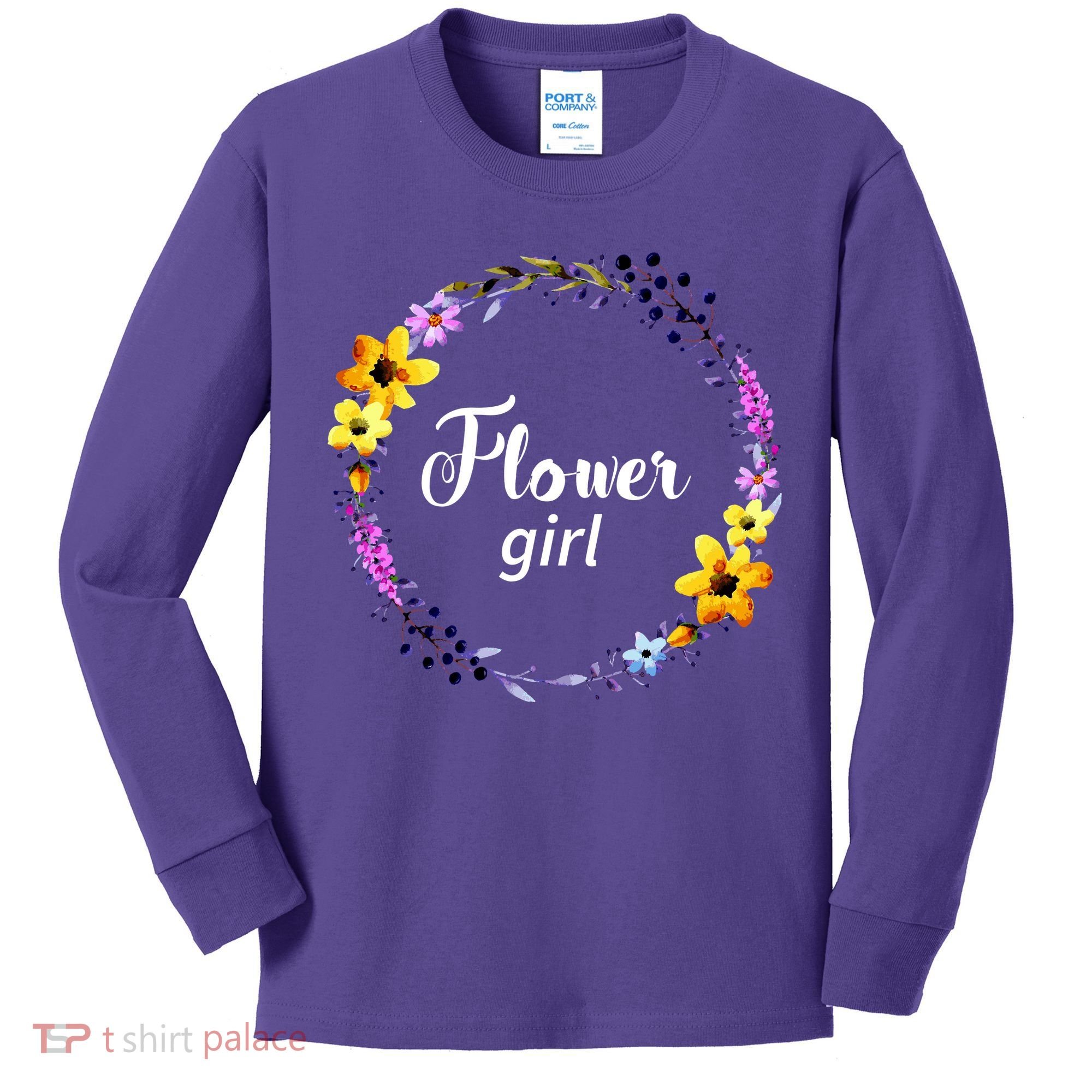 Flower Girl Kids Long Sleeve Shirt