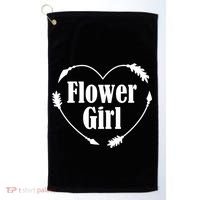 Flower Girl Heart Golf Towel thumb 0
