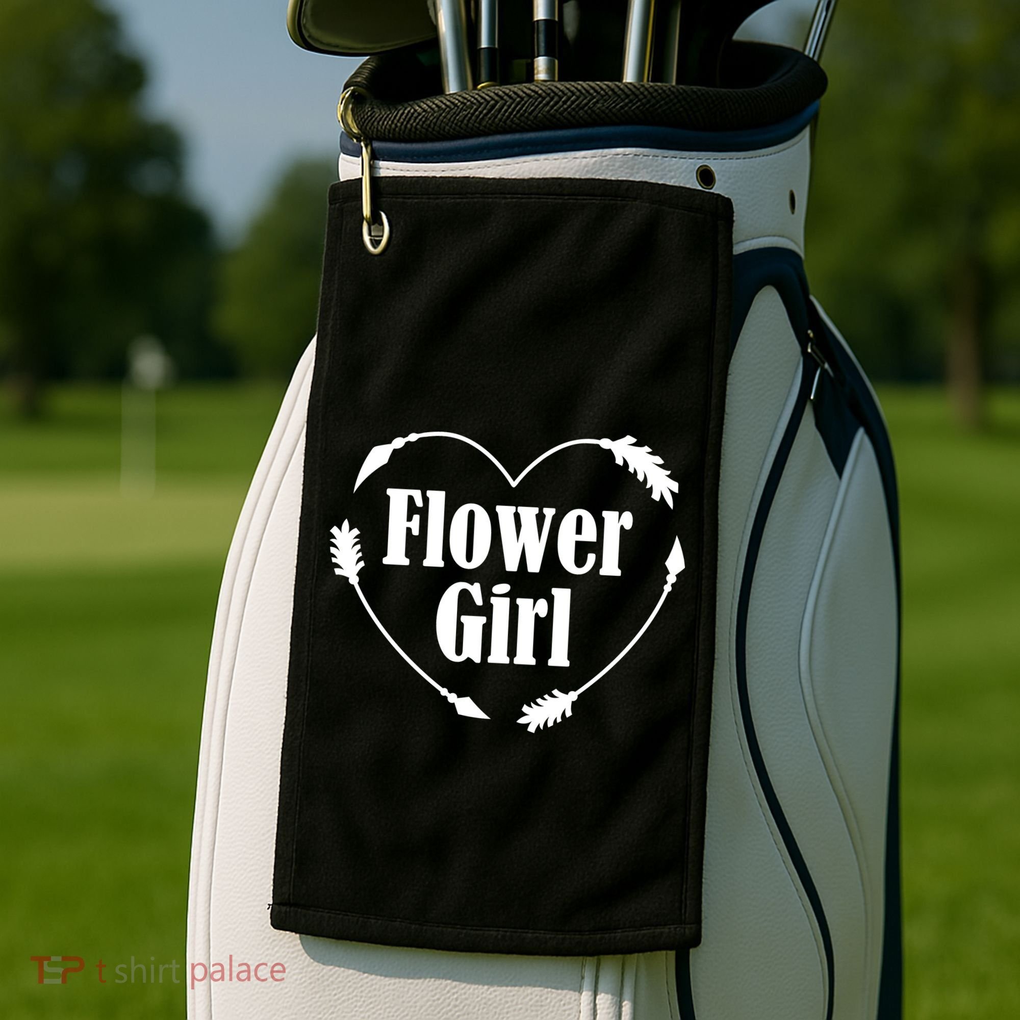 Flower Girl Heart Golf Towel