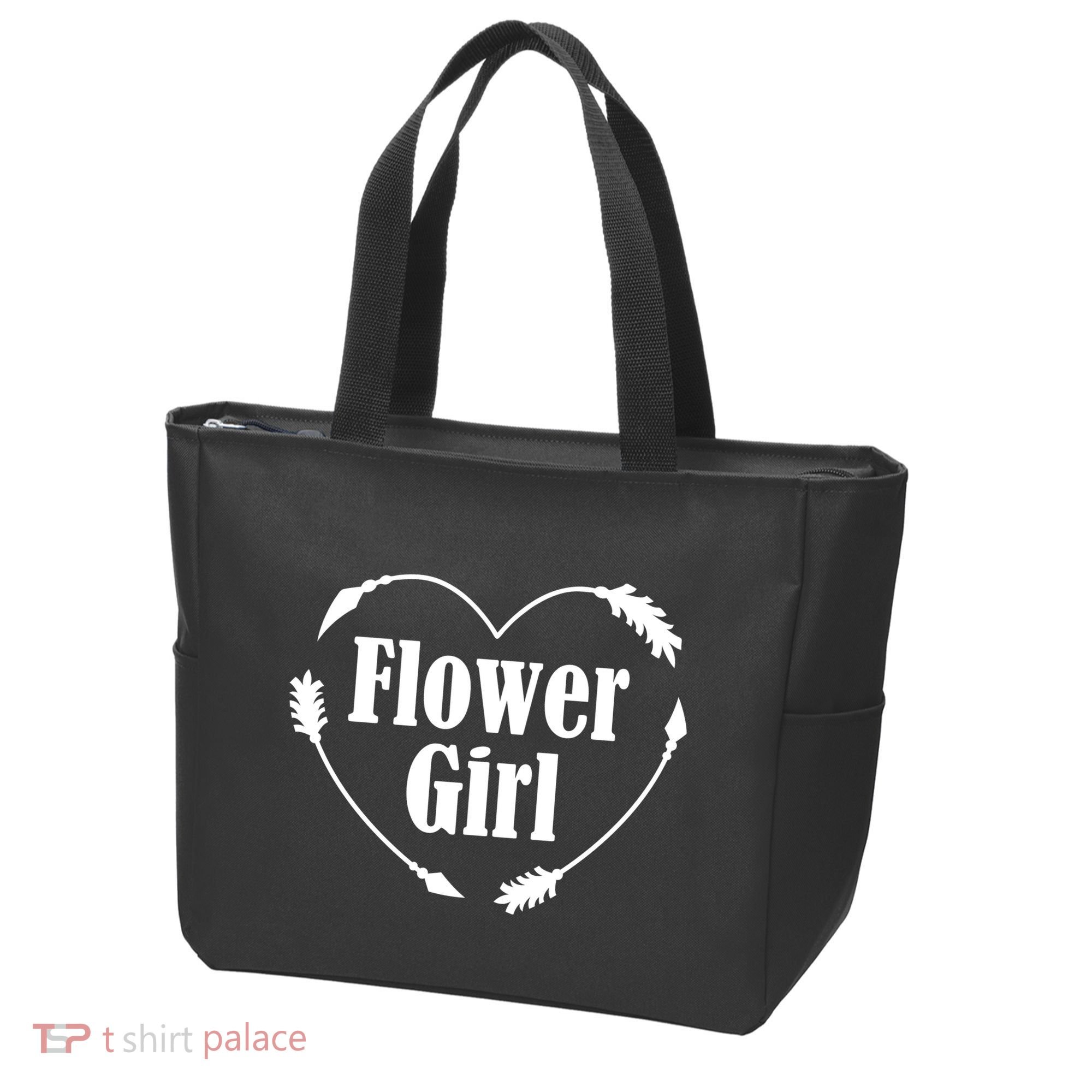 Flower Girl Heart Tote Bag