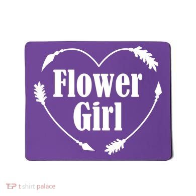 Flower Girl Heart Mousepad