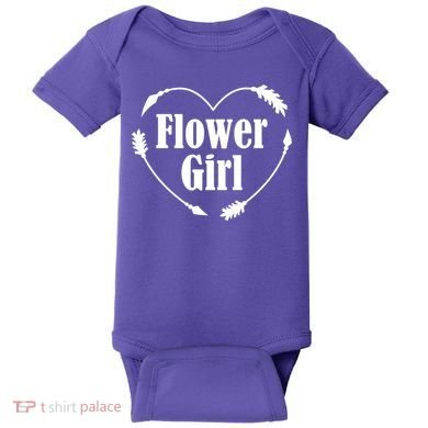 Flower Girl Heart Baby Bodysuit