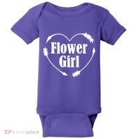 Flower Girl Heart Baby Bodysuit thumb 0