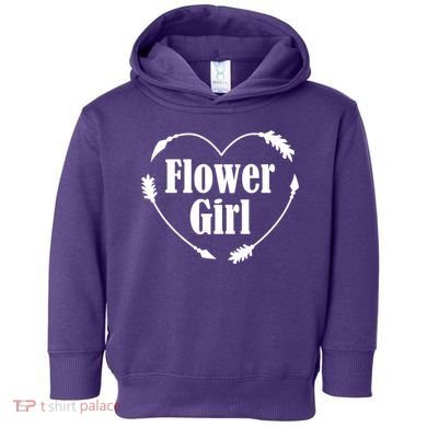 Flower Girl Heart Toddler Hoodie
