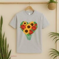 Flower Heart Bouquet T-Shirt thumb 2