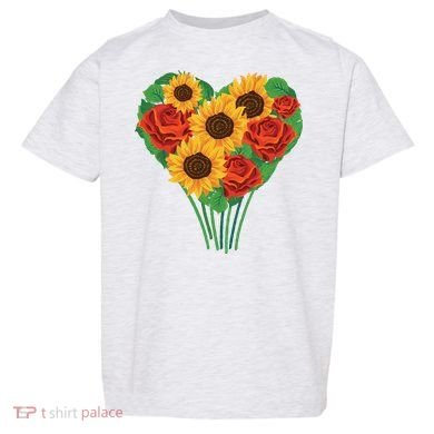 Flower Heart Bouquet Toddler T-Shirt
