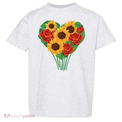 Flower Heart Bouquet Toddler T-Shirt