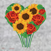 Flower Heart Bouquet Kids Sweatshirt thumb 2