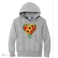 Flower Heart Bouquet Kids Hoodie thumb 0