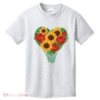 Flower Heart Bouquet Kids T-Shirt thumb 0