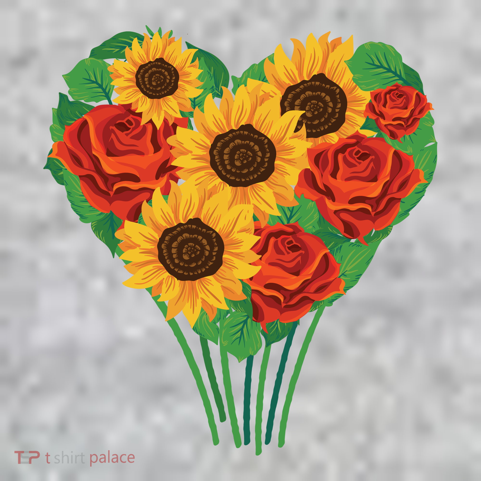 Flower Heart Bouquet Kids T-Shirt