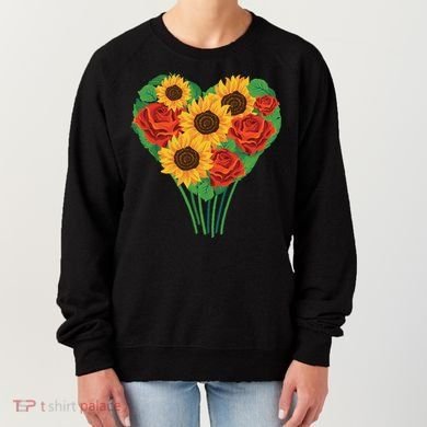 Flower Heart Bouquet Women's Sweatshirt