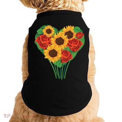 Flower Heart Bouquet Doggie Tank