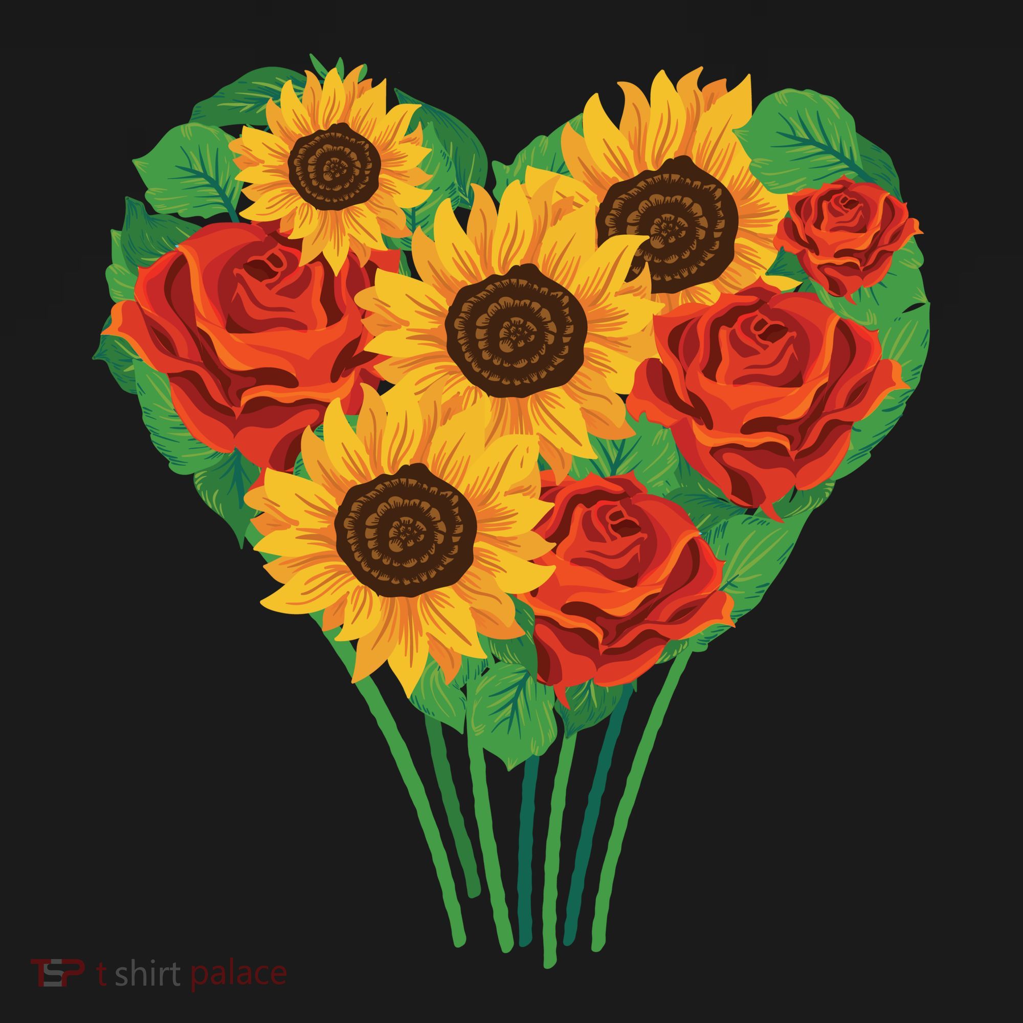 Flower Heart Bouquet Doggie Tank