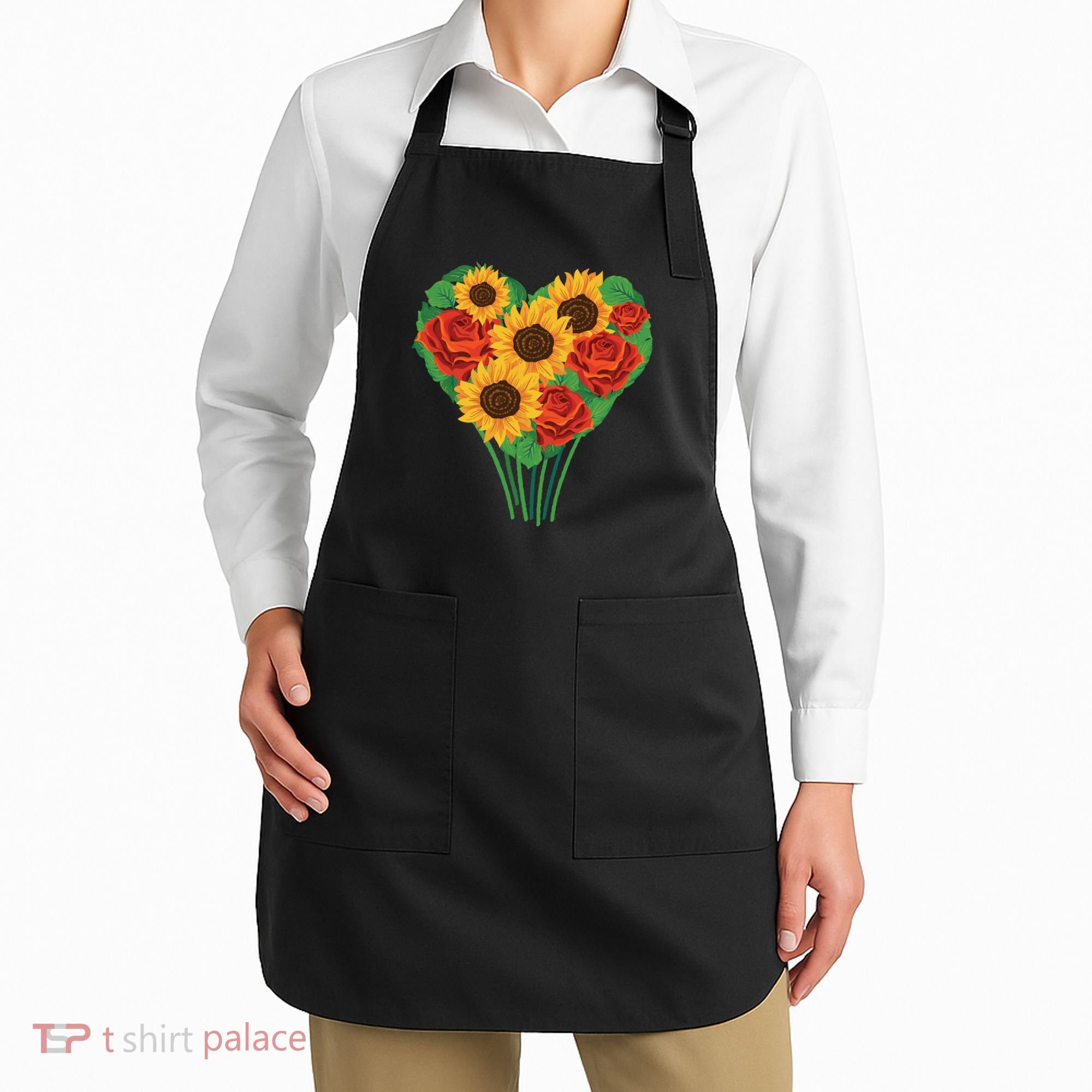 Flower Heart Bouquet Apron