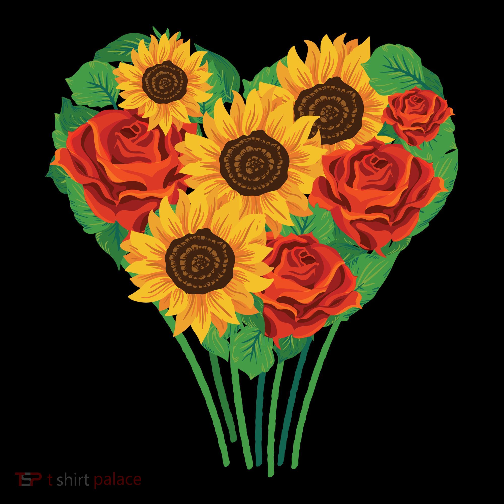 Flower Heart Bouquet Bucket Hat