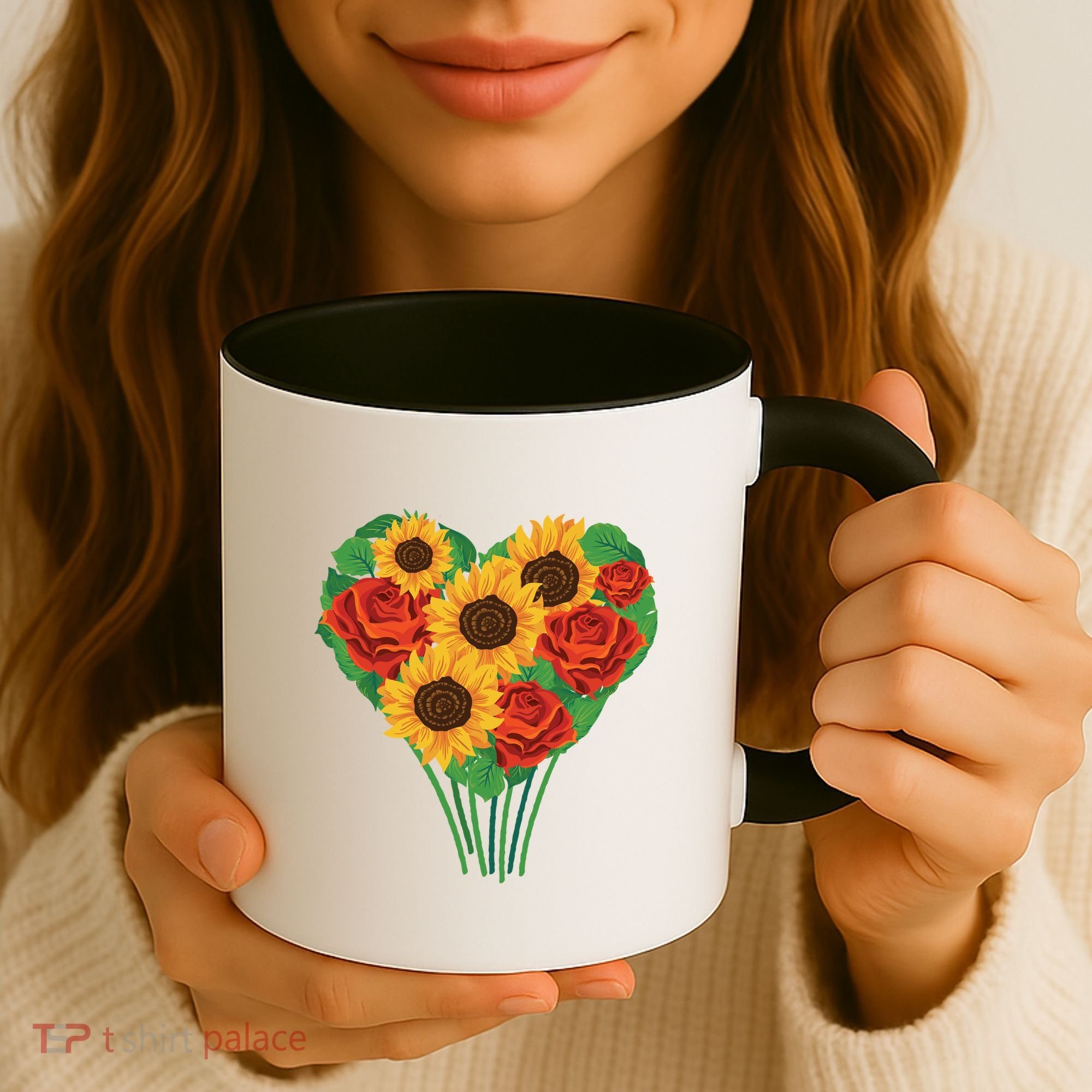 Flower Heart Bouquet Coffee Mug