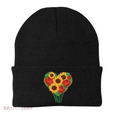 Flower Heart Bouquet Beanie