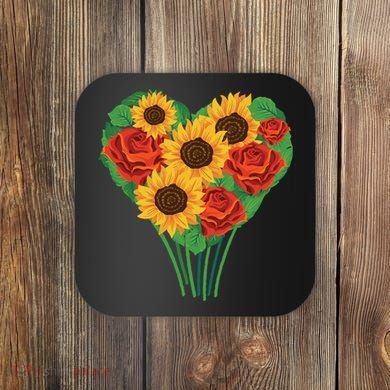 Flower Heart Bouquet Coaster