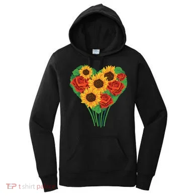 Flower Heart Bouquet Women's Hoodie