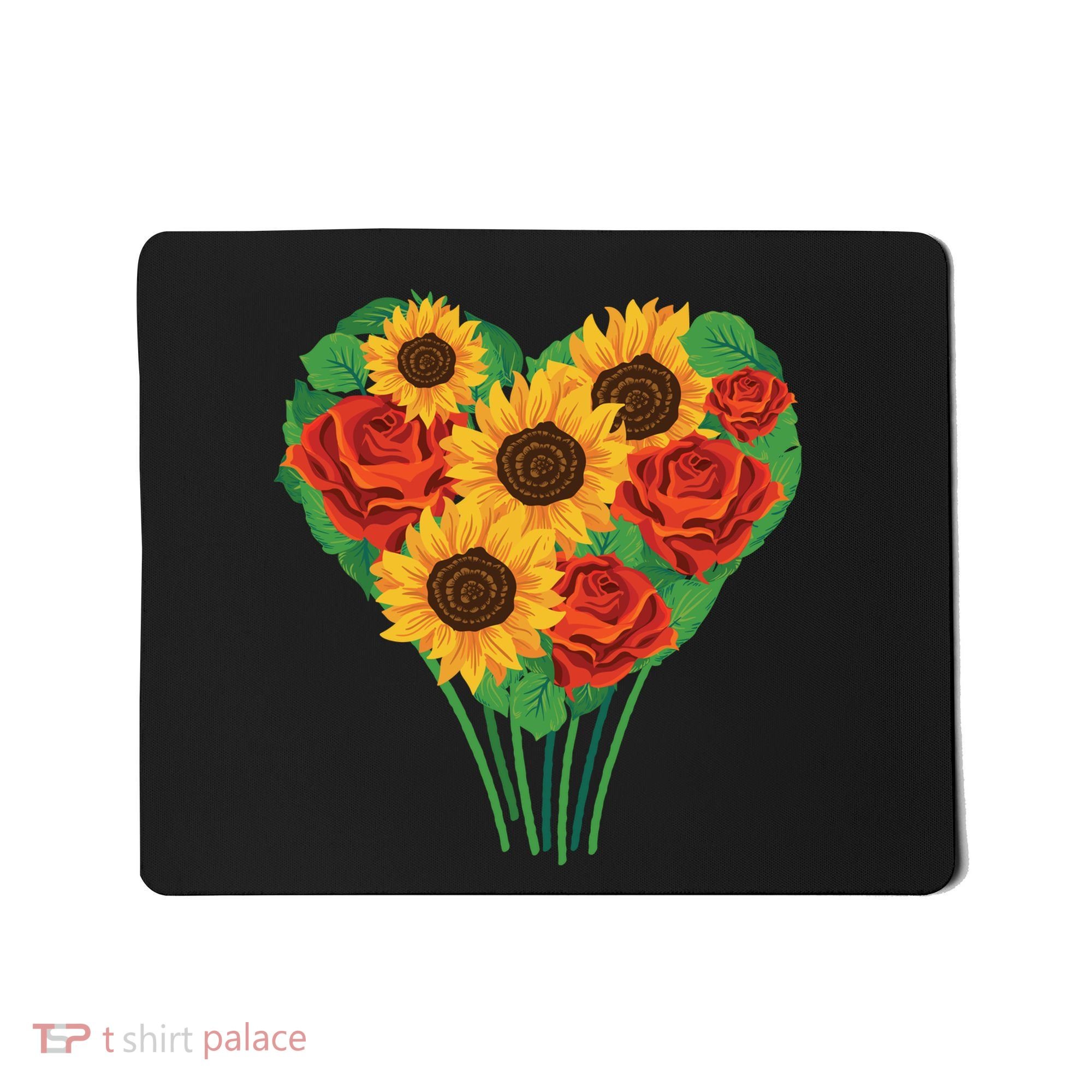 Flower Heart Bouquet Mousepad