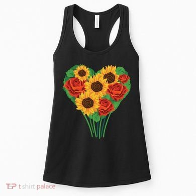 Flower Heart Bouquet Women's Tank Top