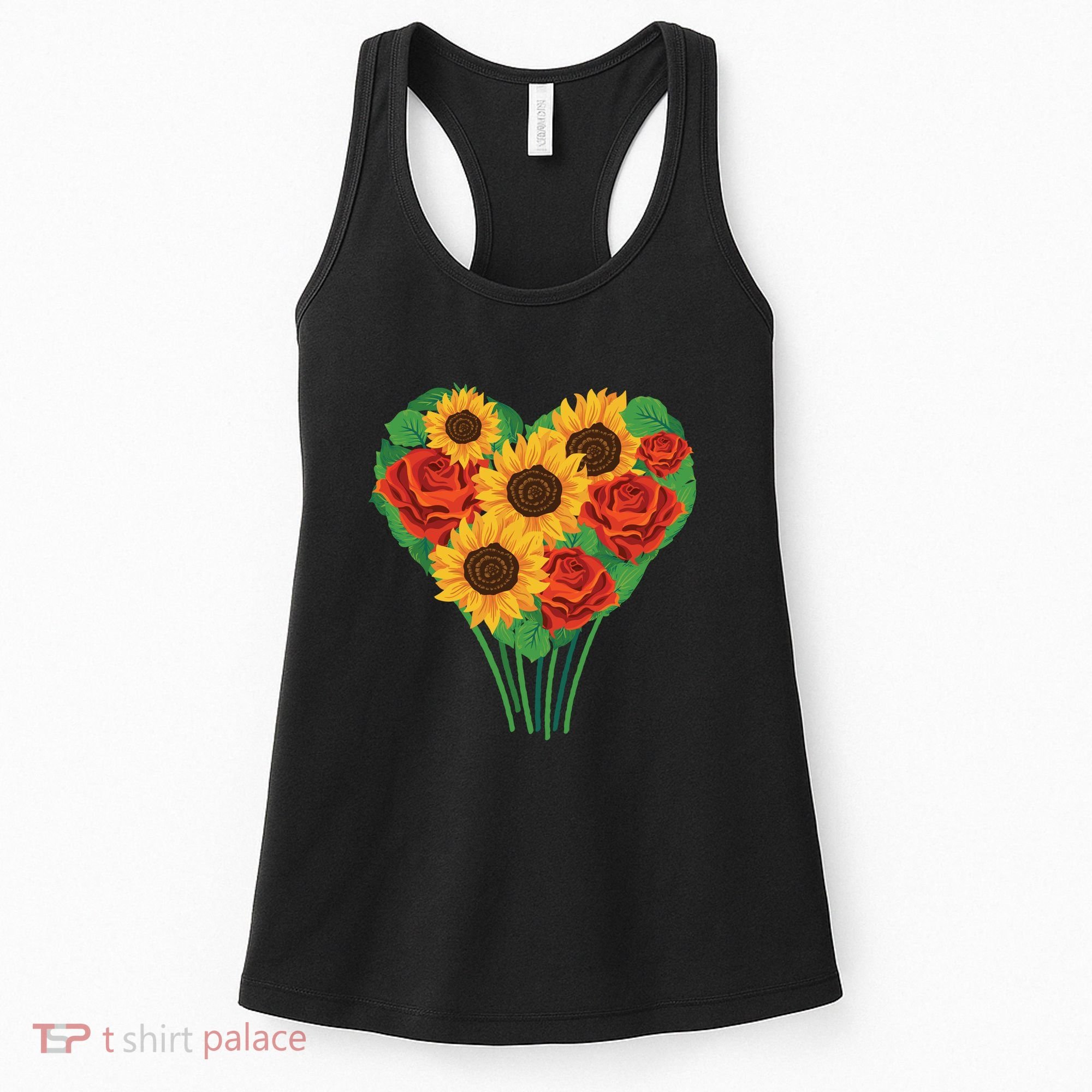 Flower Heart Bouquet Women's Tank Top