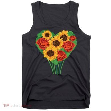 Flower Heart Bouquet Tank Top