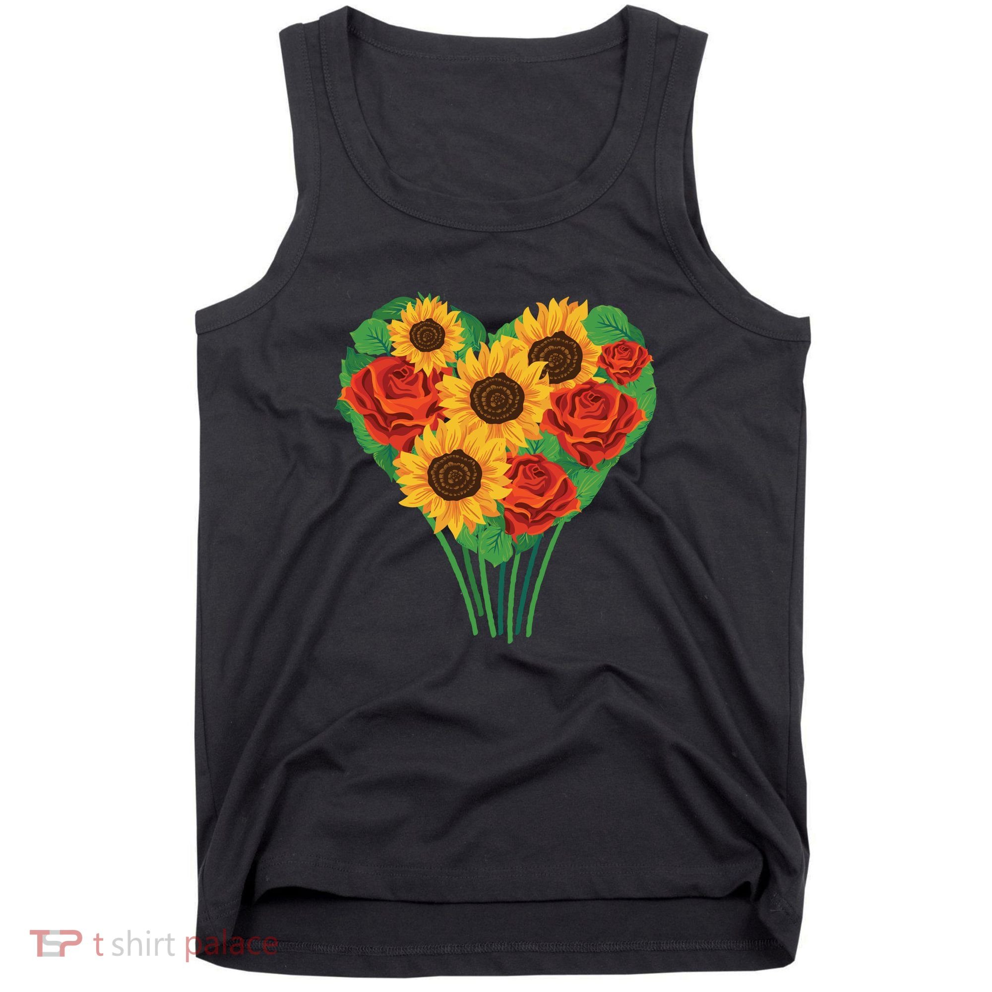 Flower Heart Bouquet Tank Top