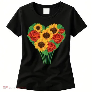 Flower Heart Bouquet Women's T-Shirt