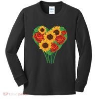 Flower Heart Bouquet Kids Long Sleeve Shirt thumb 0