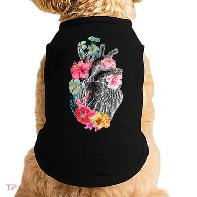 Flower Heart Floral Doggie Tank