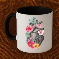 Flower Heart Floral Coffee Mug thumb 2