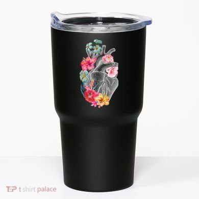 Flower Heart Floral Tumbler
