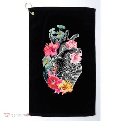 Flower Heart Floral Golf Towel