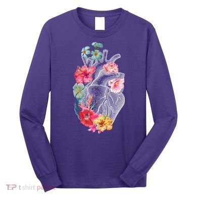 Flower Heart Floral Long Sleeve Shirt