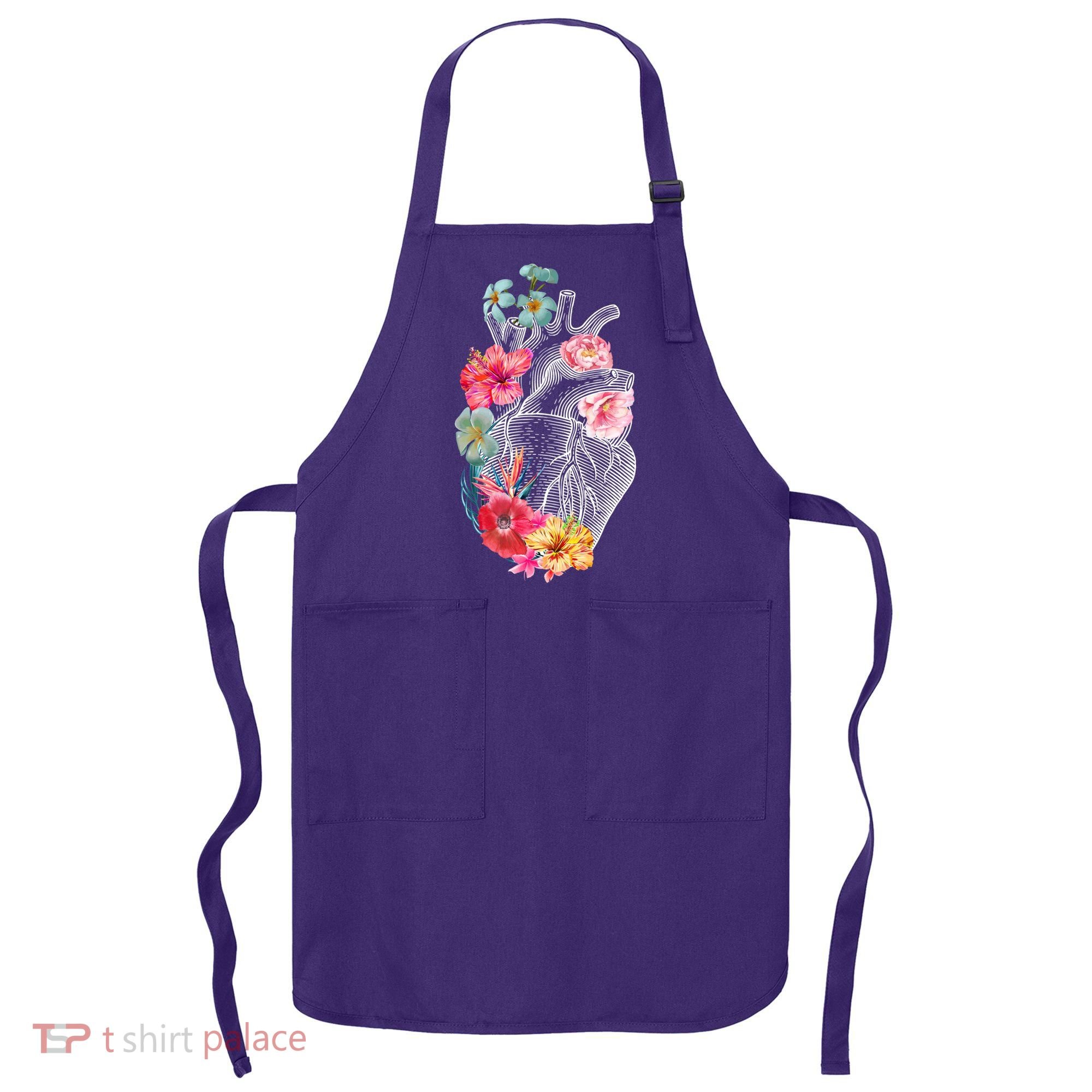 Flower Heart Floral Apron