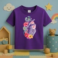 Flower Heart Floral Toddler T-Shirt thumb 3