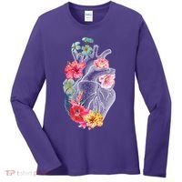 Flower Heart Floral Women's Long Sleeve Shirt thumb 0