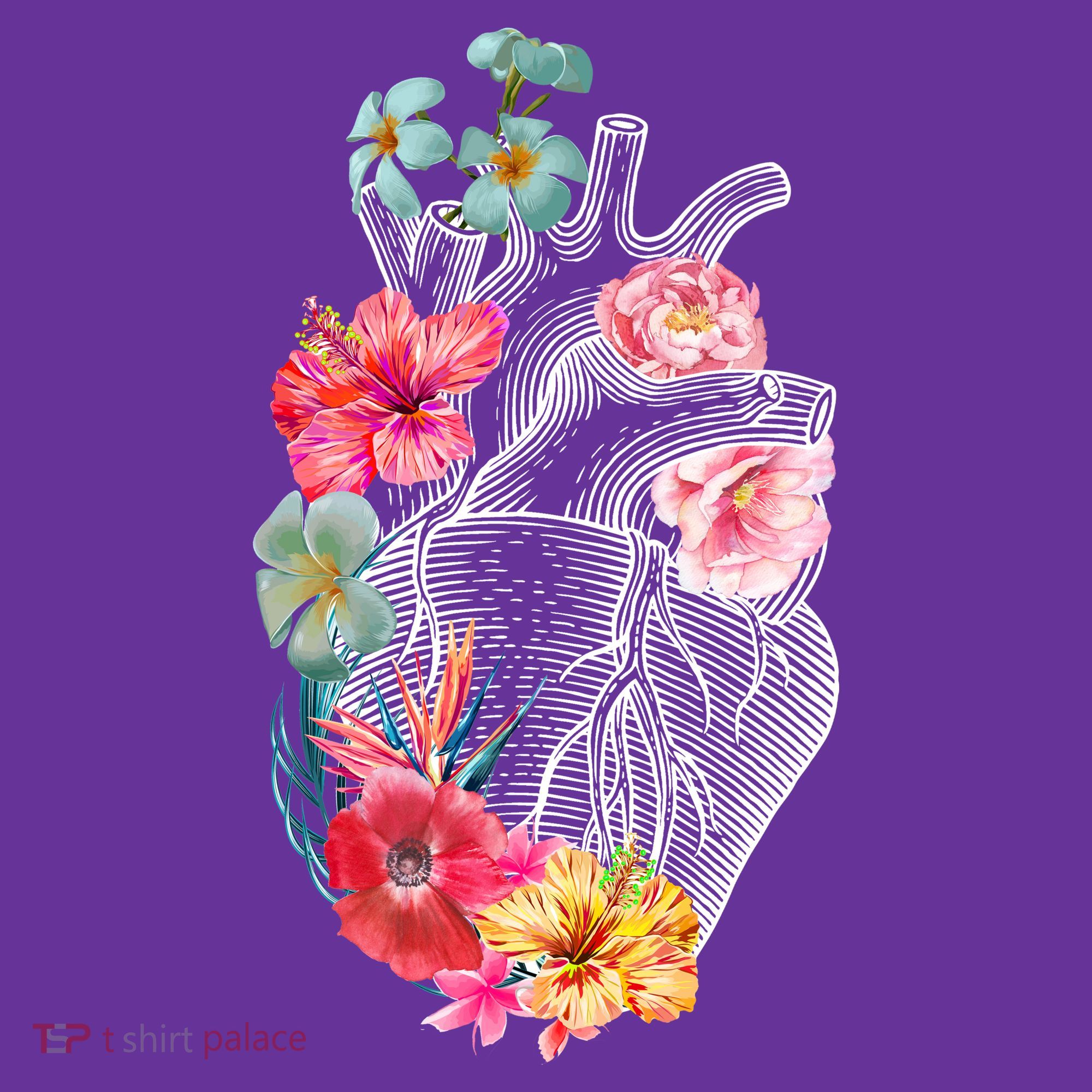 Flower Heart Floral Kids Sweatshirt