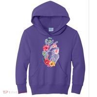 Flower Heart Floral Kids Hoodie thumb 0