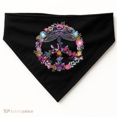 Flower Peace Bugs USA-Made Doggie Bandana