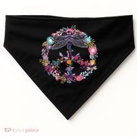 Flower Peace Bugs USA-Made Doggie Bandana thumb 0