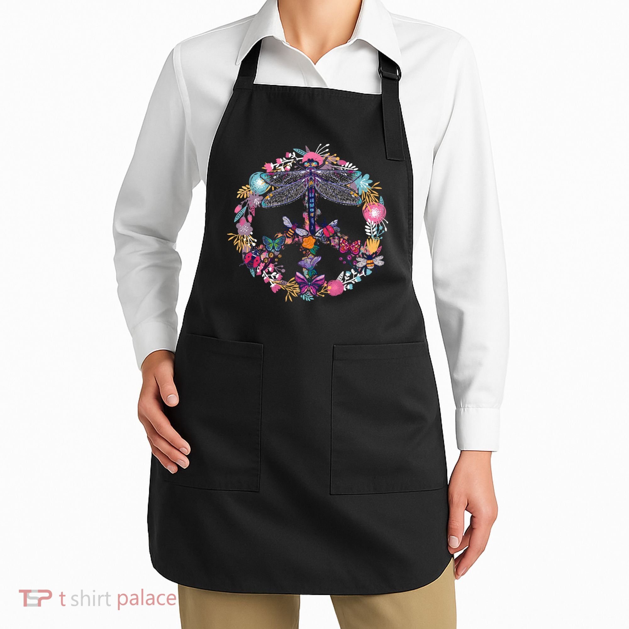 Flower Peace Bugs Apron